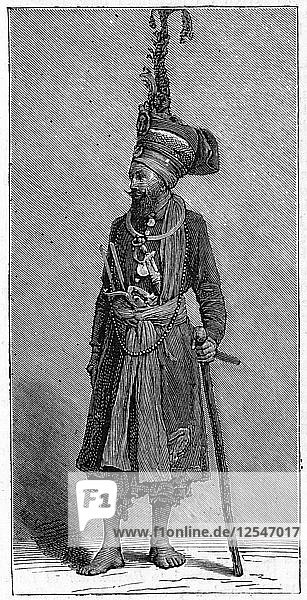 Sikh-Häuptling  1886. Künstler: Unbekannt