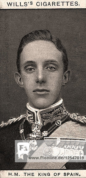 S.M. Der König von Spanien  1908.Künstler: WD & HO Wills