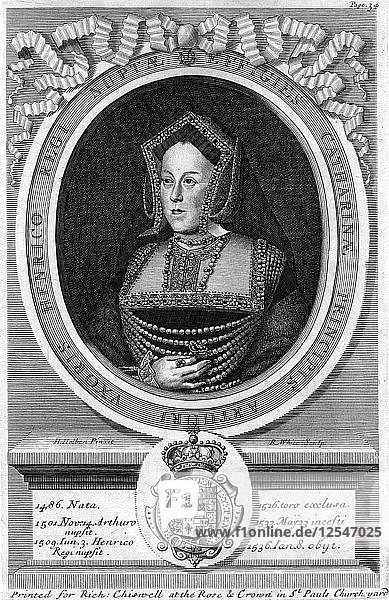 Katharina von Aragon  erste Frau von Heinrich VIII. von England  Künstler: R. White