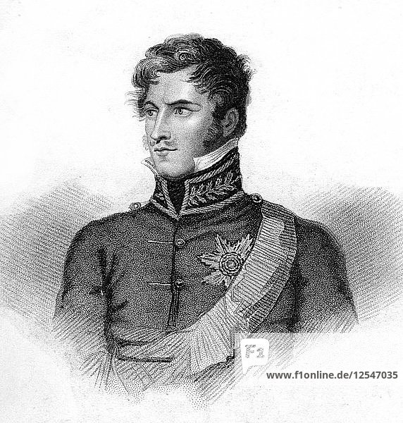 Prince Leopold of Saxe-Coburg-Saalfeld  19th century.Artist: J Hopwood
