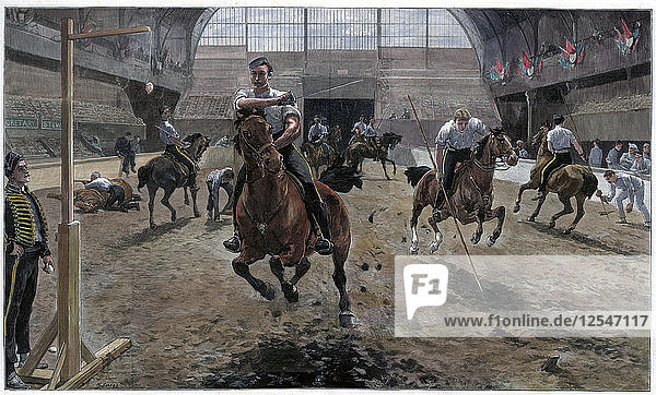 Proben für das Königliche Militärturnier in der Agricultural Hall  Islington  London  1886. Künstler: Unbekannt