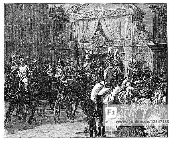 Einzug der Prinzessin Alexandra in London  Ende des 19. Jahrhunderts. Künstler: Unbekannt