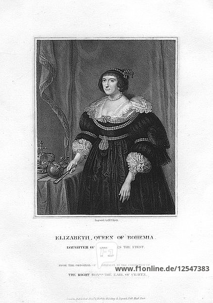 Elisabeth  Kurfürstin von Pfalz und Königin von Böhmen  (1834)  Künstler: Henry Thomas Ryall