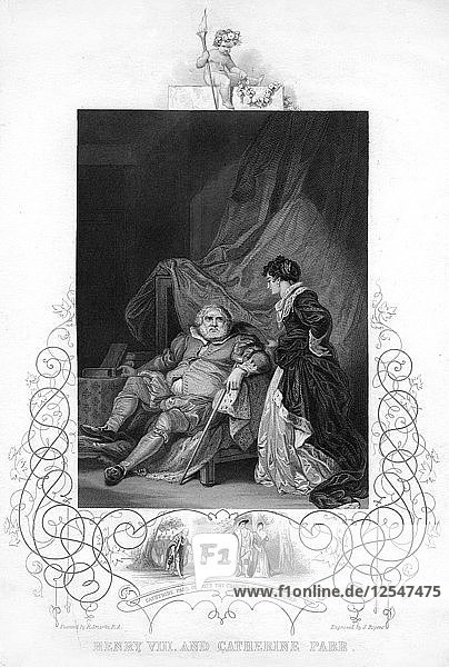 Heinrich VIII. und Catherine Parr  (19. Jahrhundert). Künstler: J. Rogers