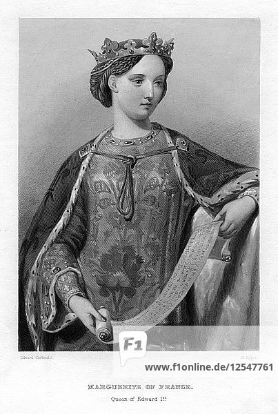 Marguerite von Frankreich  Königin von König Edward I. von England  Künstler: B. Eyles