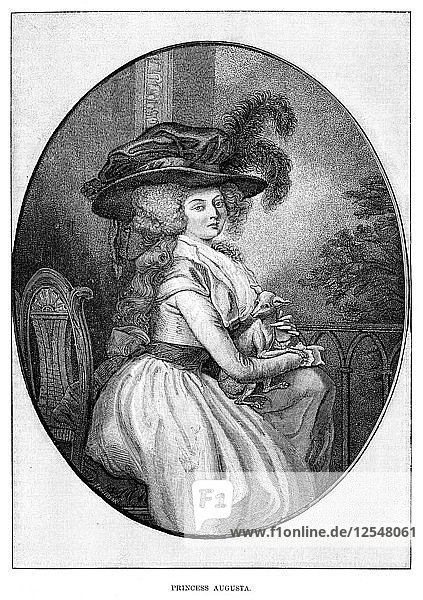 Prinzessin Augusta  zweite Tochter von Georg III.  19. Jahrhundert. Künstler: Unbekannt