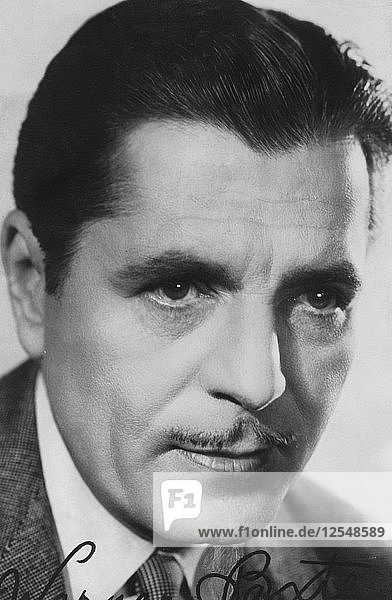 Warner Baxter  (1889-1951)  amerikanischer Schauspieler  ca. 1930er bis 1940er Jahre. Signierte Fotografie. Künstler: Unbekannt