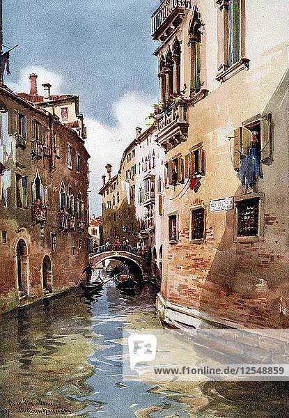 Rio del Olio  Venedig  Italien  1907 (1908-1909).Künstler: William Alister Macdonald