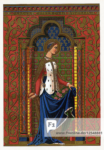 Heilige Elisabeth von Ungarn  1886. Künstler: Unbekannt