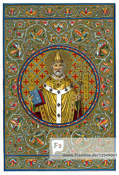 St Leo the Great  1886. Artist: Unknown