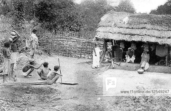 Village outcasts shopping in south India  1926. Artist: Unknown