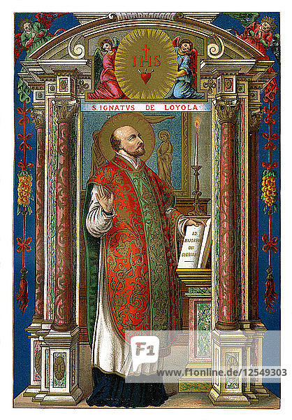 St Ignatius of Loyola  1886. Artist: Unknown