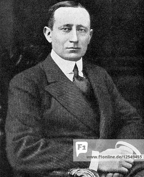 Guglielmo Marconi  italienischer Erfinder  um 1920. Künstler: Unbekannt