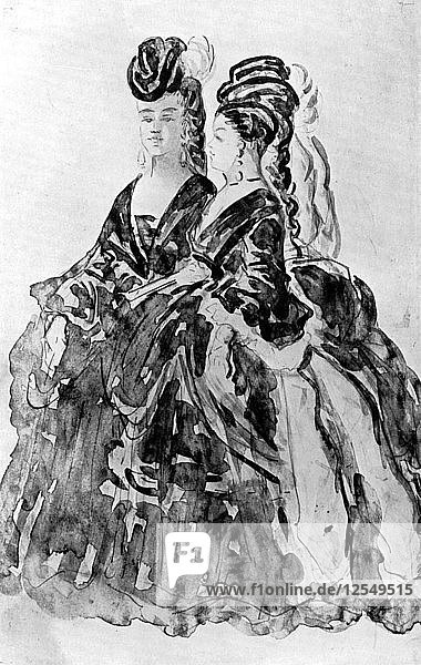 Zwei Damen  (1930).Künstler: Constantin Kerle