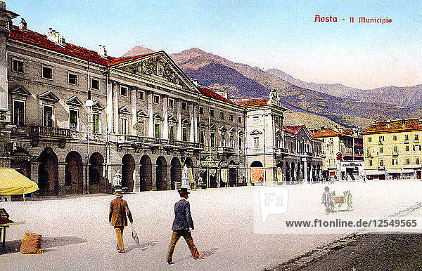 Aosta - Il Municipio  20. Jahrhundert. Künstler: Unbekannt