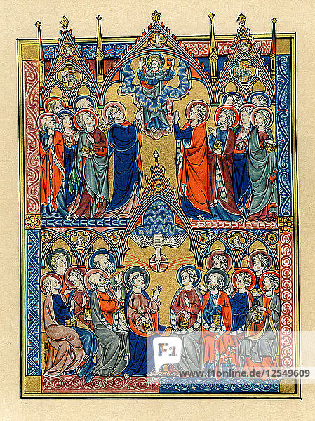 Ascension and Pentecost  1290-1300. Artist: Unknown