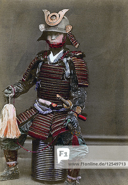 Ein Samurai in Rüstung  Japan  1882. Künstler: Felice Beato