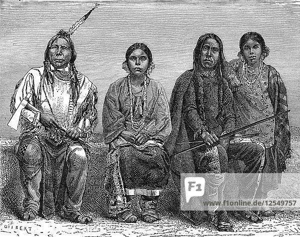 Die Sioux  USA  19. Jahrhundert.Künstler: C. Gilbert