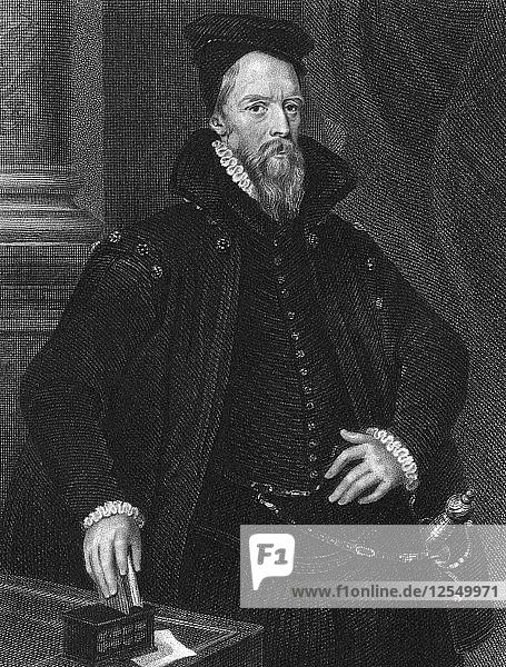 Ambrose Dudley  3. Earl of Warwick (gest. 1589)  1825. Künstler: E. Scriven