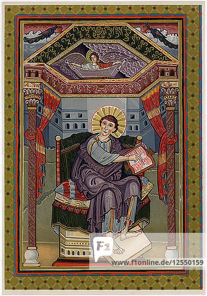 St Matthew  c800 AD. Artist: Unknown