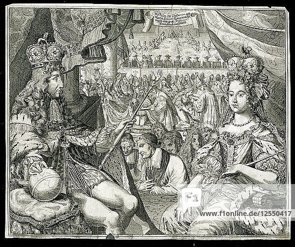 Wilhelm III. und Maria II.  König und Königin von Großbritannien und Irland  um 1689. Künstler: Unbekannt