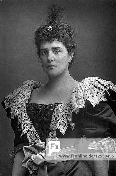 Lady Randolph Churchill (1854-1921)  amerikanische Society-Schönheit  1893.Künstler: W&D Downey