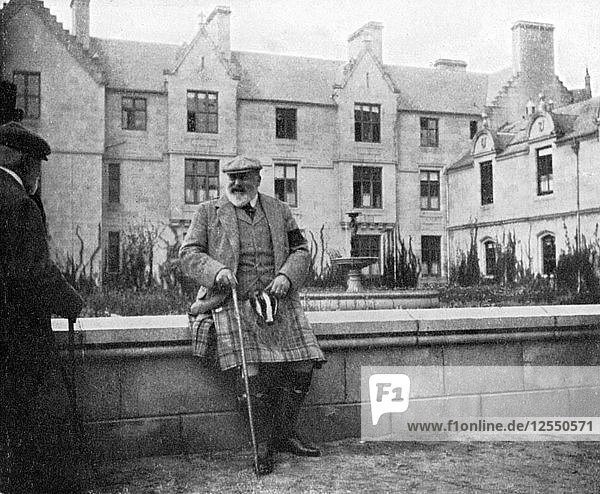 König Edward VII (1841-1910) in Balmoral  Schottland  1908.Künstler: Königin Alexandra