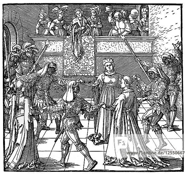 Tanz im Fackelschein  Augsburg  1516  (1936). Künstler: Albrecht Dürer