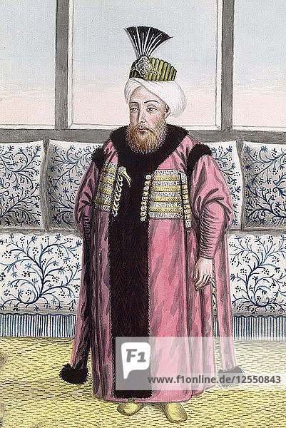 Mustafa II.  Osmanischer Kaiser  (1808). Künstler: John Young