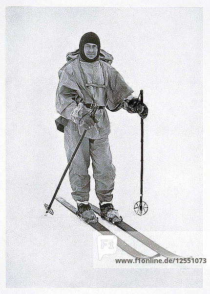Kapitän Scott  britischer Polarforscher  in der Antarktis  1911. Künstler: Herbert Ponting