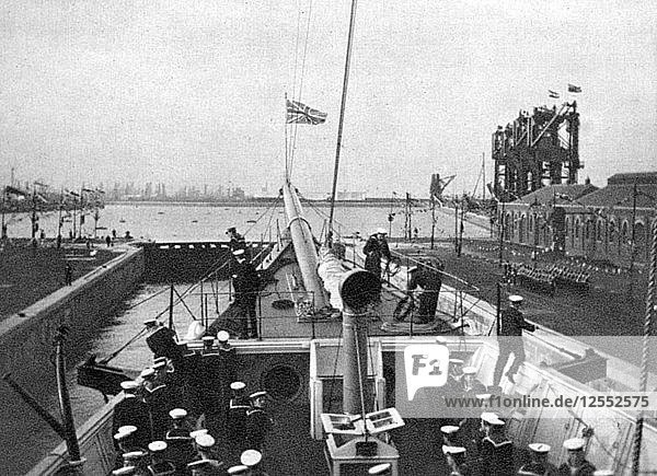 The opening of the Alexandra Dock at Cardiff in 1907 (1908).Artist: Queen Alexandra