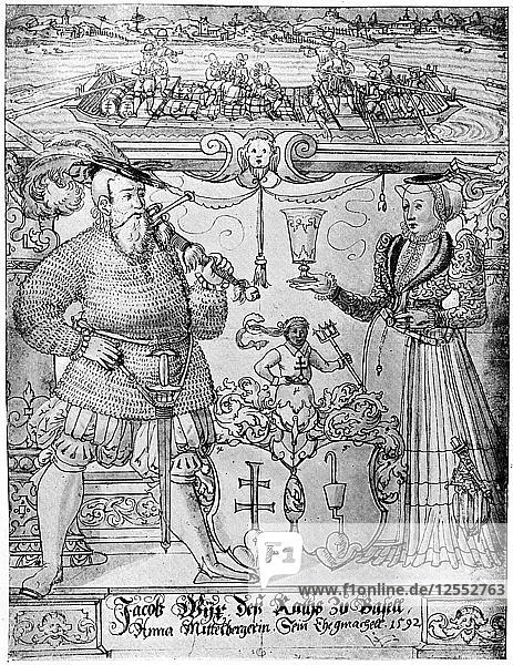 Jacob Wyx von Basel und seine Frau Anna  1592 (1901). Künstler: Unbekannt