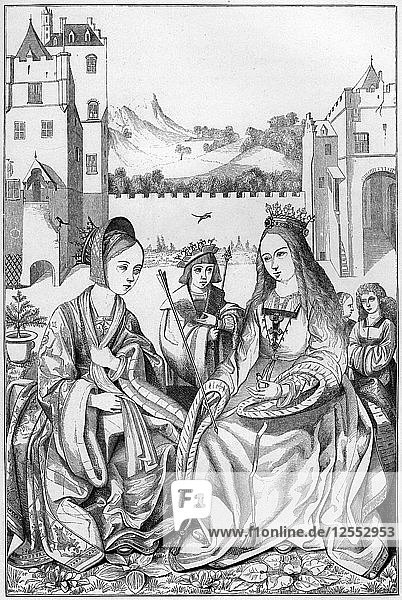 Heilige Katharina von Alexandrien  15. Jahrhundert (1849) Künstler: A Bisson