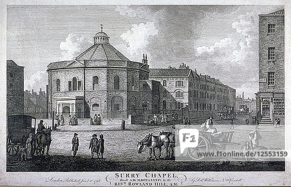 Surrey Chapel  Blackfriars Road  Southwark  London  1798. Artist: Anon