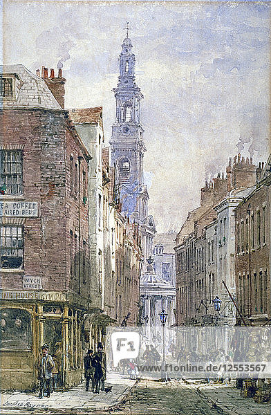 Blick auf Drury Court von der Wych Street  Westminster  London  um 1875. Künstlerin: Louise Rayner