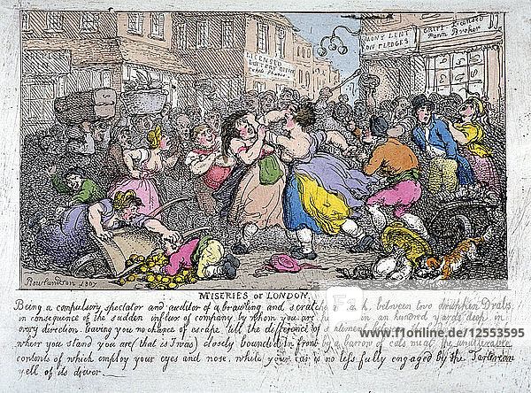 Das Elend von London  1807. Künstler: Thomas Rowlandson
