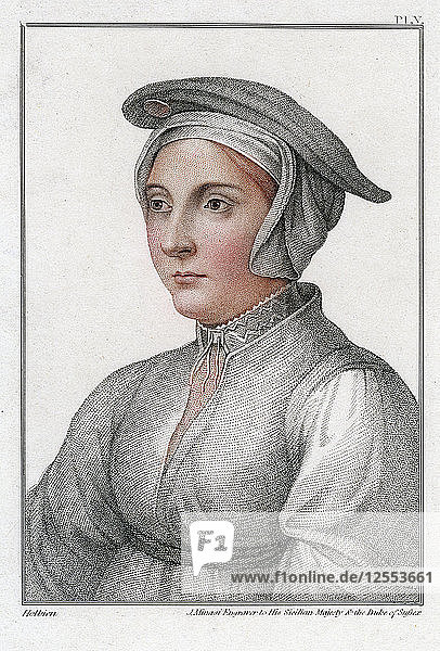 Porträt einer Frau  16. Jahrhundert.Künstler: J Minasi