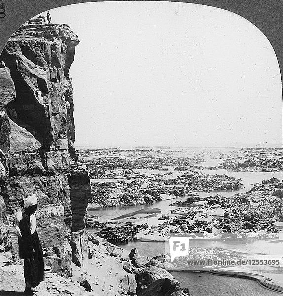 Der zweite Katarakt des Nils von Südwesten aus gesehen  Ägypten  1905  Künstler: Underwood & Underwood