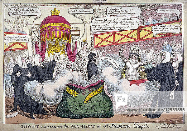 Der Geist im Hamlet der St. Stephens-Kapelle  1820. Künstler: Anon