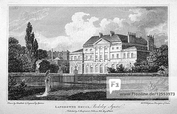 Lansdowne House am Berkeley Square  Mayfair  London  1808. Künstler: S. Sparrow