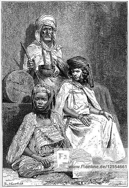 Arabischer Bettler  Biskra- und El-kantra-Frauen  um 1890. Künstler: Hildibrand