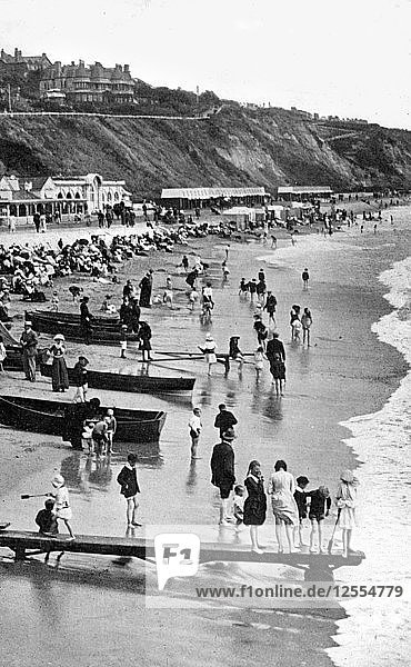 Der Strand von Bournemouth  Dorset  Anfang des 20. Jahrhunderts Künstler: JE Beale Ltd