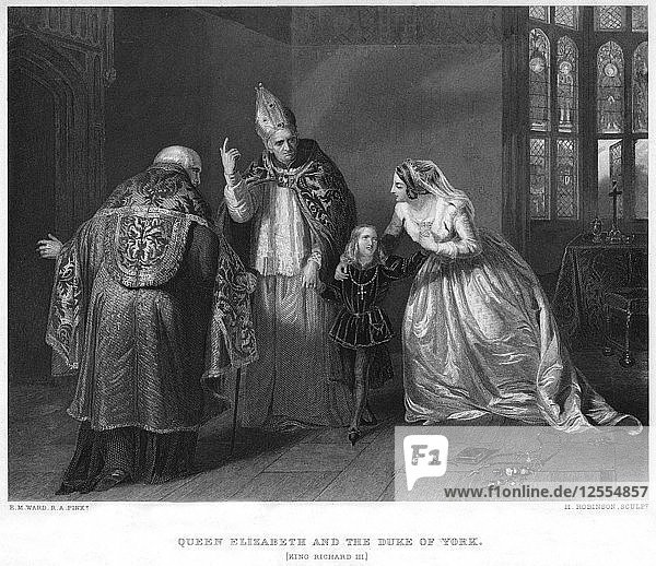 Königin Elisabeth und der Herzog von York (König Richard III.)  (19. Jahrhundert)  Künstler: H. Robinson