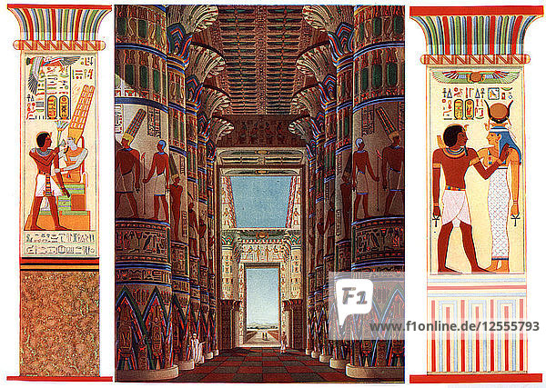 Hall of Columns in the Great Temple of Karnak  Egypt  1933-1934. Artist: Unknown