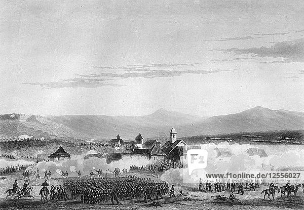 Die Schlacht von Citate  während des Krimkriegs  1854 (1857).Künstler: W Hulland