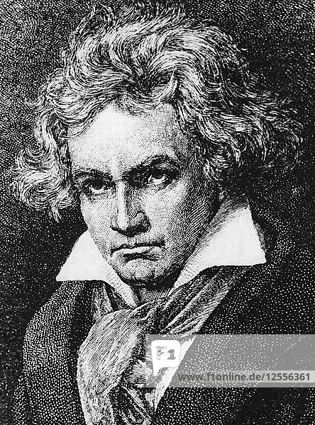 Ludwig van Beethoven (1770-1827)  German composer and pianist  19th century. Artist: Unknown