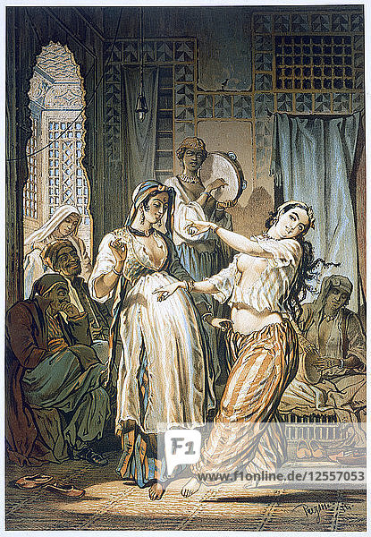 Ägyptische Bauchtänzerin  Kairo  1862. Künstler: Amadeo Preziosi