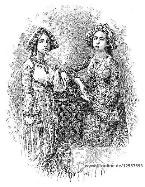 Jüdische Frauen in Kochi  Indien  1895. Künstler: Unbekannt