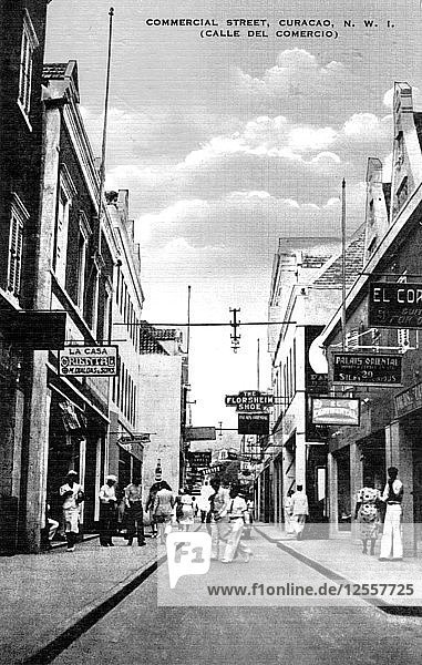 Commercial Street  Curacao  Niederländische Antillen  um 1900. Künstler: Unbekannt