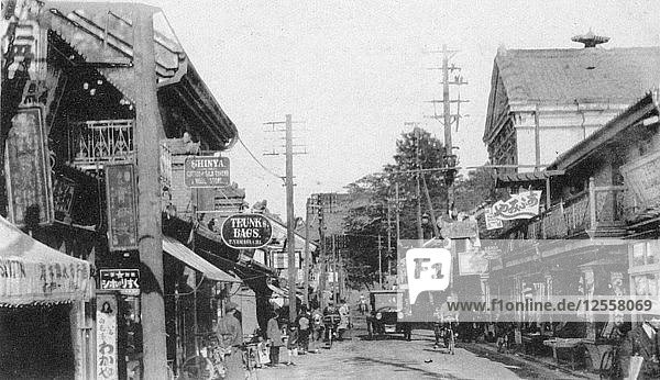 Street in Motomachi  Yokohama  Japan  20th century. Artist: Unknown
